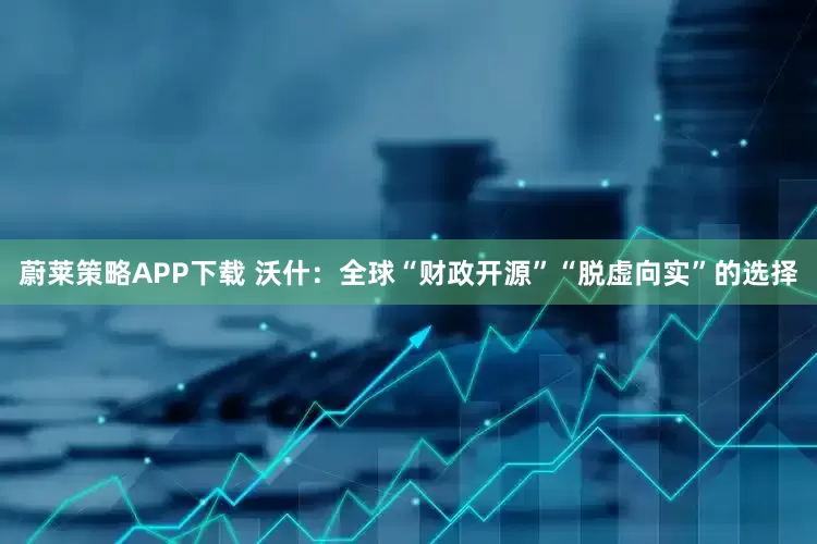 蔚莱策略APP下载 沃什：全球“财政开源”“脱虚向实”的选择